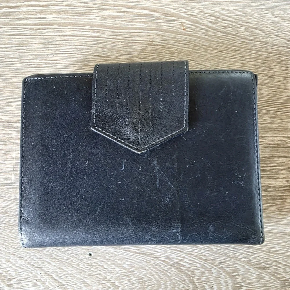 Vintage Princess Gardner Wallet Blue‎ Full Grain Leather